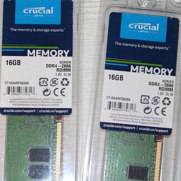 Crucial 16Gb Ddr4-2666 Rdimm Memory for PC/Laptop - Picture 2 of 5